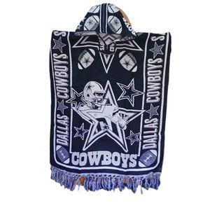 Dallas Cowboys Mexican Poncho - Stylish Fan Gear for Game Day | Dark Blue